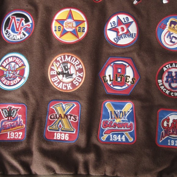 NLBM Negro Leagues Baseball Museum Varsity Brown Wool Jacket Big Boy 2XL Patches - Picture 9 of 9